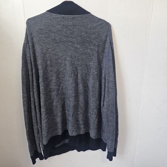 Untuckit Belguardo Birdseye  Sweater Sz XXXL 100% Fine Merino Wool Preppy P0281 - Picture 3 of 9